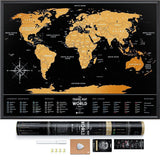 Scratch Off World Map Poster