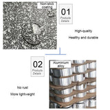 Diamond coated stainless steel non-stick pan